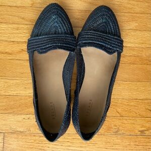 Sezane Mayfair loafers in “marine” raffia - 39 (us 8)